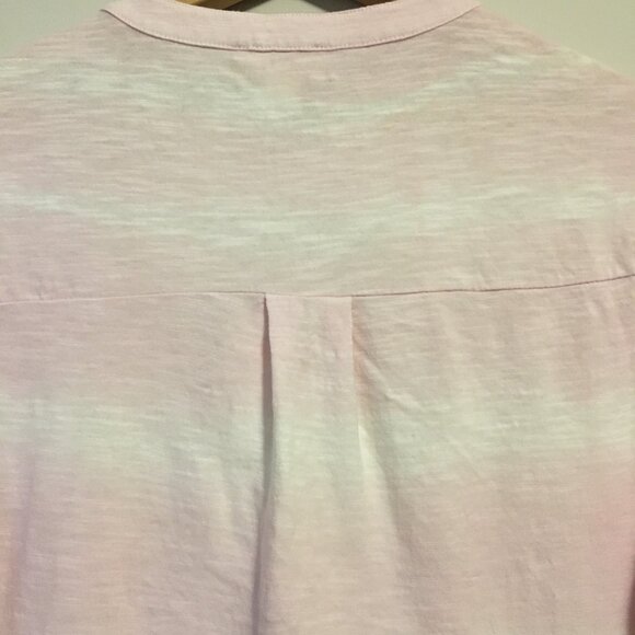 Tie Dye Pink Angel + Clouds Long Sleeve Button Collar Cotton Shirt - Picture 6 of 15